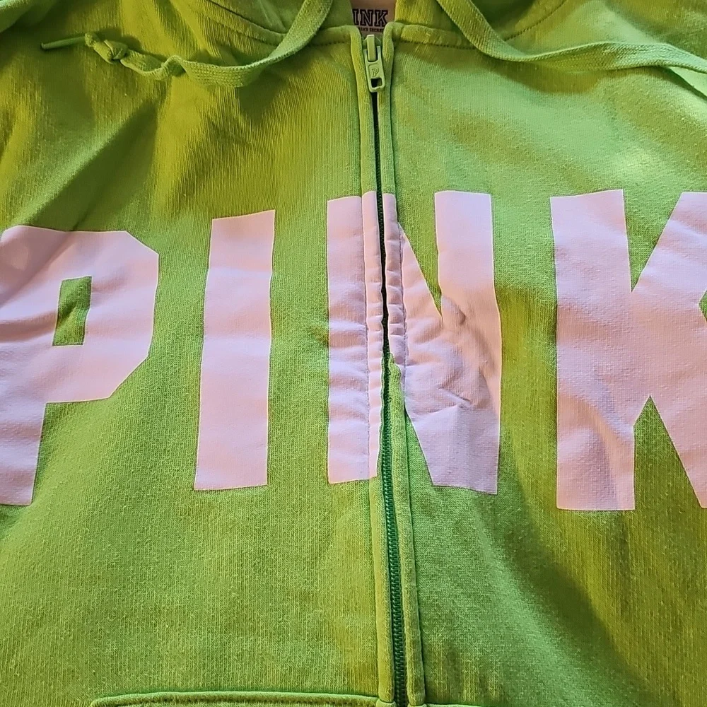 PINK VS Green Hoodie Size M - Picture 2 of 6